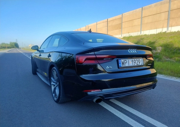 Audi A5 cena 163000 przebieg: 49000, rok produkcji 2019 z Piaseczno małe 631